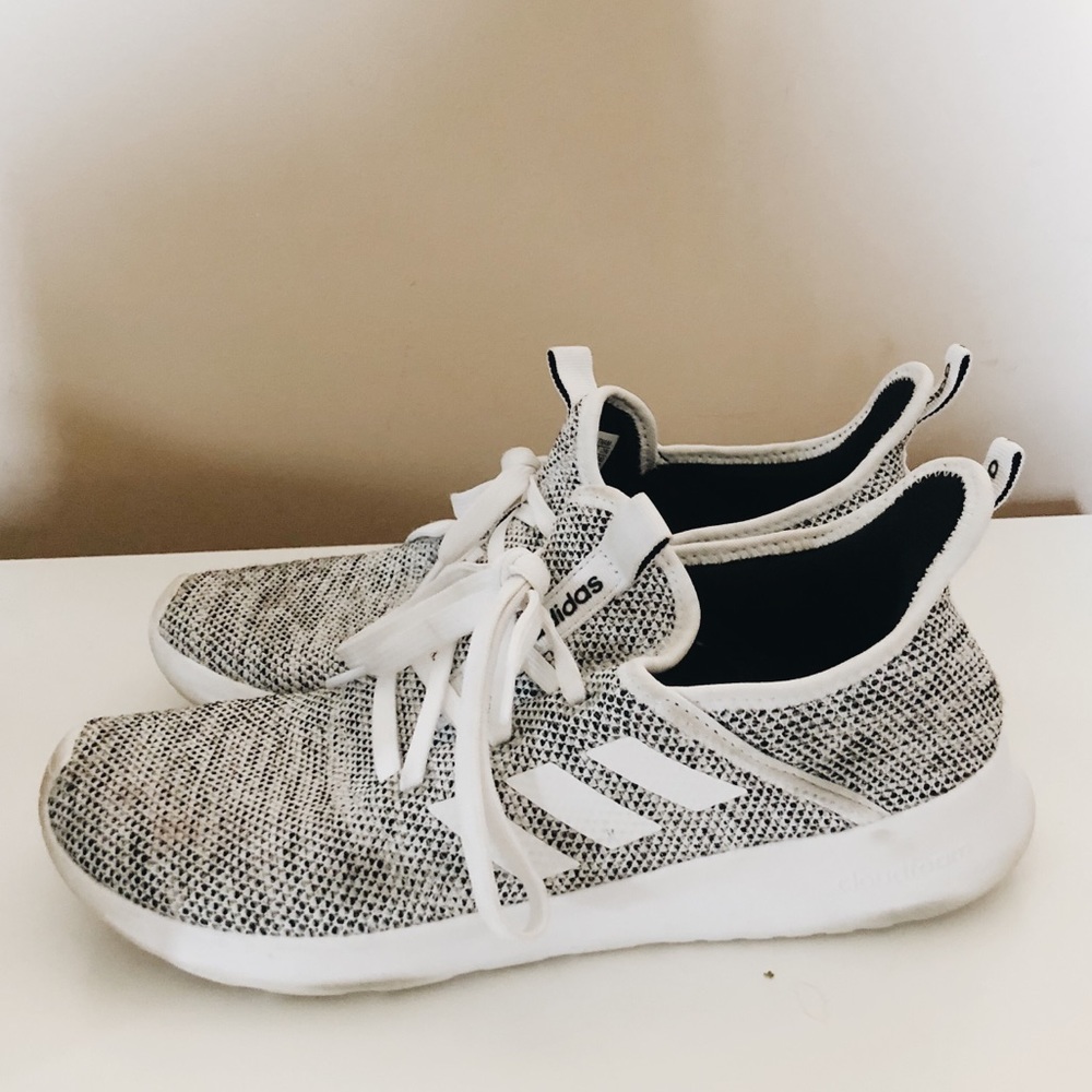 Adidas White and Black Gym Shoes